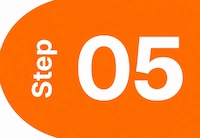 Orange Step 05 Badge