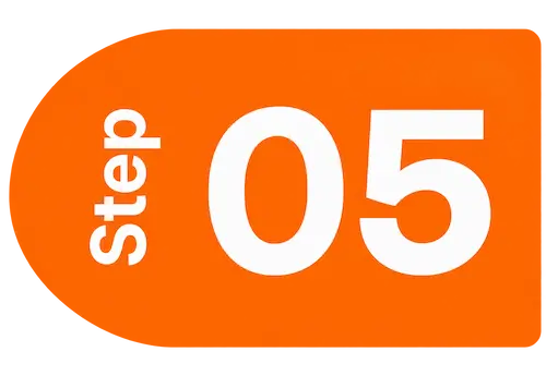 Orange Step 05 Badge