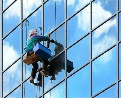 building glass cleaning