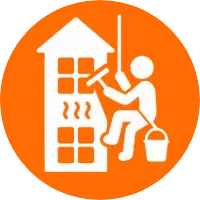 Rise rope access cleaning