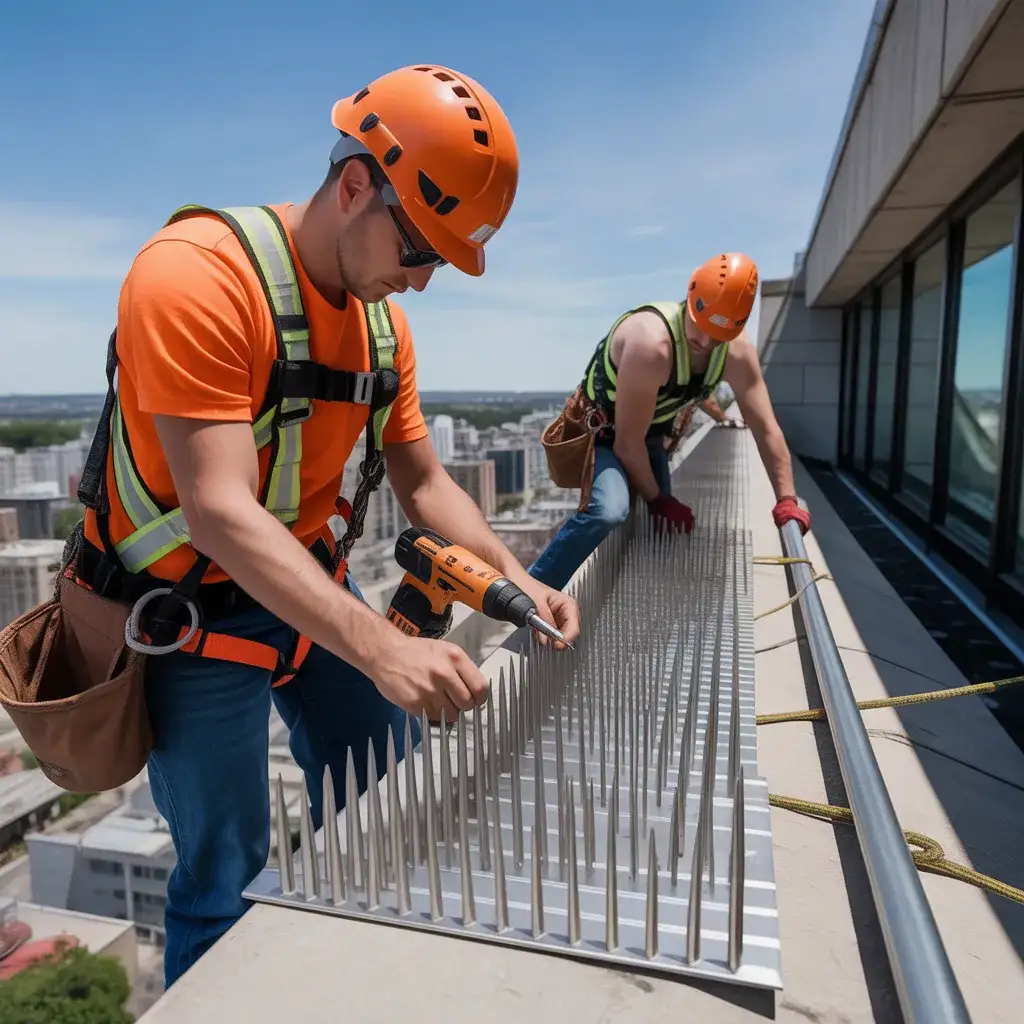 Bird Spikes Installation