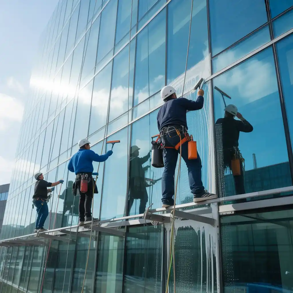 Building glass cleaning