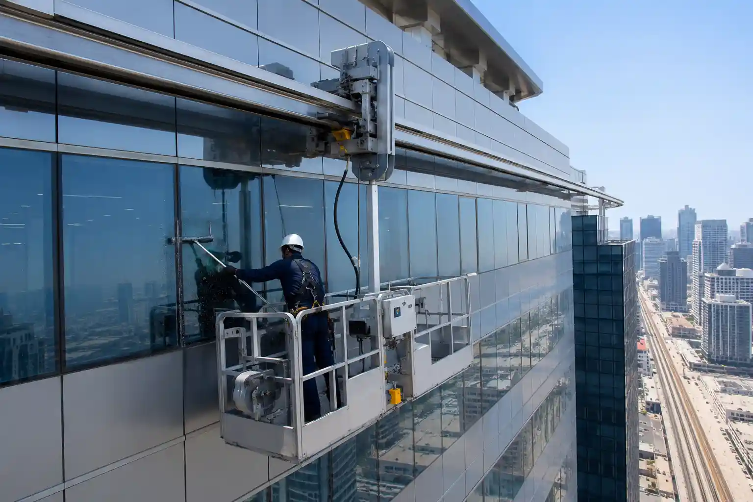 Monorail System for facade cleaning