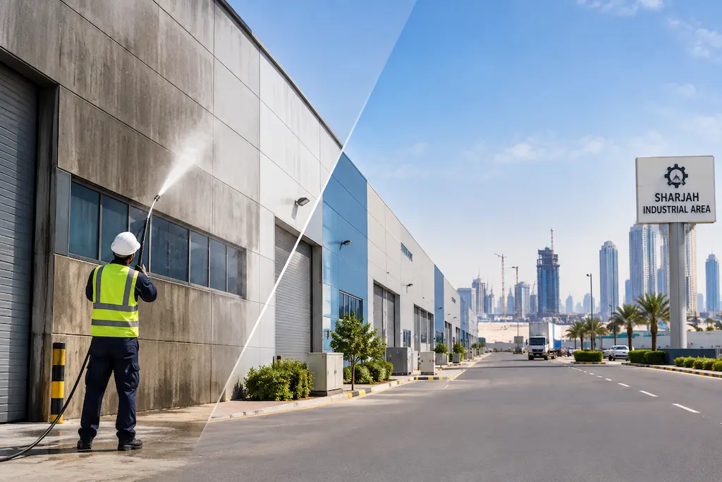 : Industrial warehouse cleaning in Sharjah free zone