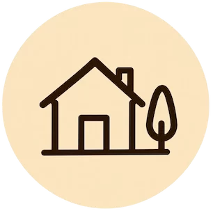 Minimal House and Tree Badge