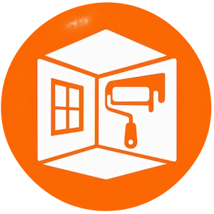 Orange Circle Interior Painting Icon